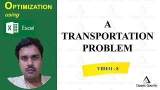 8Transportation problem  Optimization using Excel [upl. by Nosecyrb106]