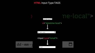 Html input type tags shorts shortvideo [upl. by Assenev117]