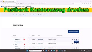 Postbank online Banking Kontoauszug drucken und herunterladen [upl. by Howland]