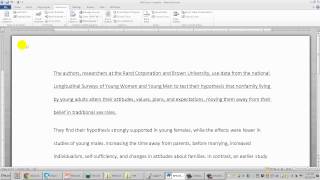 Formatting an Annotated Bibliography in Word [upl. by Eilesor109]