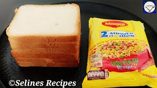 5 Minutes Evening Snacks Recipe  Crispy ampTasty Bread SnacksMaggi Puff RecipeMaggi Recipe [upl. by Radburn]