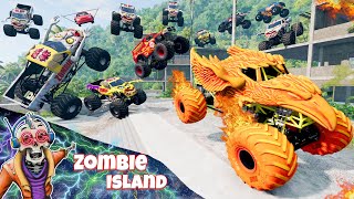 Monster Jam Adventures Compilation  Zombie Island  Griffs Garage [upl. by Dixon841]