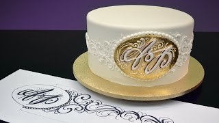 Creating Calligraphic Initials on a Sugar Plaque  Introduction [upl. by Bellamy265]