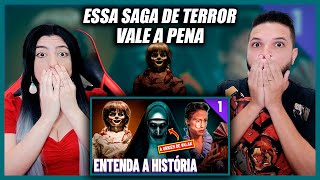 Saga Invocação do Mal  Entenda a História de TODOS os Filmes  PT 1  Canal PeeWee REACT [upl. by Klemperer]