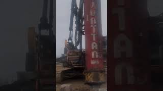 Забивка Юнтанн Гидромолот junttan piledrive копер стройка construction [upl. by Ellehsar]