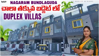 HMDA Approved Low Budget Luxurious Duplex Villas in Cherial Near Nagaram I Be Reality ampVlogs [upl. by Lussier375]