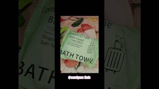 shopee link in bio🎐 compressed bath towel shorts bathtowel sauvignonrecos [upl. by Dolhenty]