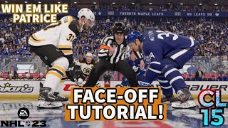 How To Win Faceoffs in NHL 23 FACEOFF TUTORIAL NHL 23 Tips amp Tricks [upl. by Esiuqram]