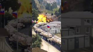 Ukranian Super Strategic F15 Bomber Dropped Clusterbombs On Russian Oil Tankers Convoy Gta ⁵ [upl. by Arbrab637]