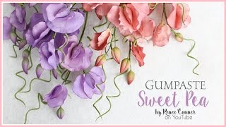 Gumpaste Sweet Pea  Renee Conner [upl. by Doralynn]