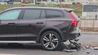 VOLVO crash Volvo V60 vs VW Golf Volvo for life DDrive [upl. by Urbas428]