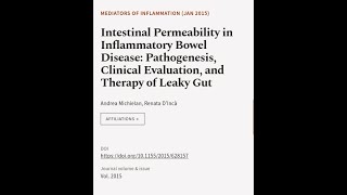 Intestinal Permeability in Inflammatory Bowel Disease Pathogenesis Clinical Evaluat  RTCLTV [upl. by Inglis]