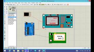 Sending GPS location data over GSM  Proteus Simulation [upl. by Bremer]