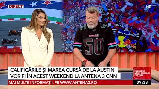 Calificările și marea cursă de la Austin vor fi în acest weekend la Antena 3 CNN [upl. by Aelahc414]