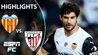 Goncalo Guedes goal gives Valencia the win over Athletic Club  Copa del Rey Highlights  ESPN FC [upl. by Ekihc]