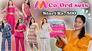 Myntra coord sets haul l summer coord sets under 700 I Myntra haul l myntracordsets [upl. by Ahsiemac258]