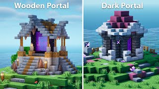 Minecraft 3 Simple Nether Portal Design [upl. by Nomael]