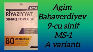 Agim Babaverdiyev 9 cu sinif buraxılış imtahanı sınaq toplusu mövzu sınaq 1 A variantı [upl. by Sarson]