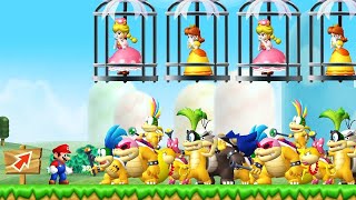 Can Mario Beat 999 Koopalings and rescue 999 Daisys amp Peachettes in New Super Mario Bros Wii [upl. by Engedi]