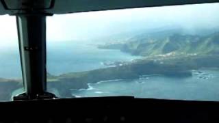 Madeira Funchal A320 cockpit landing [upl. by Entroc]