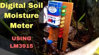 how to make digital soil moisture meter using LM3915 [upl. by Wally]