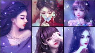 Beautiful Animated Girls Wallpapers For Whatsapp Profile Cartoon Whatsapp DP Images [upl. by Gamal]