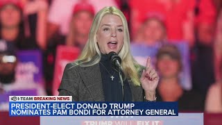 Donald Trump announces Pam Bondi is his new attorney general pick after Matt Gaetz withdraws [upl. by Ryon]