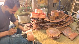 Handmade Copper Pot Amazing process of making a beautiful small copper pot⚒️🇮🇷🥰 [upl. by Cyprio630]