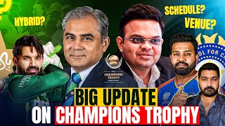 ICC Champions Trophy 2025 Meeting Update  PCB vs BCCI  Mohsin Naqvi  Jay Shah  Pakistan  India [upl. by Sonni]