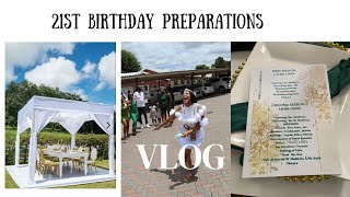 21ST BIRTHDAY VLOG PART ONE  Preparations Last minute dress hunting nails etc [upl. by Vastha]