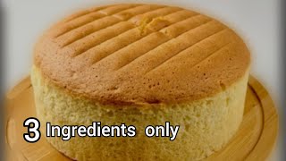 Only 3 Ingredients For A Delicious Vanilla Sponge Cake way2cook001 [upl. by Lita]