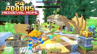 TOP 24 RPGMEDIEVAL COMBAT ADDON MCPE ModAddon Survival Medieval Di MCPEMCBE Terbaru 119  120 [upl. by Sualkin]