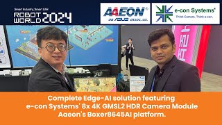 Edge AI Solution econ Systems 8x 4K GMSL2 HDR Camera with Aaeon Boxer8645 on Jetson AGX Orin [upl. by Aretak]