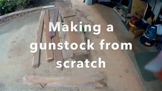 Making a Gunstock from a block of wood [upl. by Kcim]