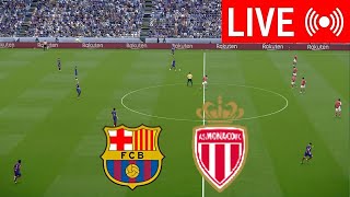 🔴LIVE Barcelona vs Monaco  Joan Gamper Trophy 2024  PES 21 Video Simulation Gameplay [upl. by Ecilahs]