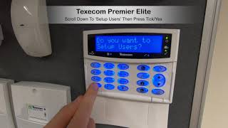 Texecom Premier Elite Add User With Code [upl. by Trebron]