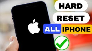 HOW TO HARD RESET  FACTORY RESET IPHONE 45678XXR1112131415 ALL VERSION [upl. by Anaujahs]