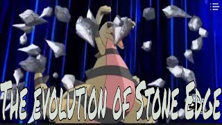 The evolution of Stone Edge 🌑🌚🌑🌑 in the Pokémon anime [upl. by Adlen]