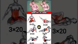 6 FatBurning Exercises You Can Do at Home fitness gym burnfat shorts absworkout [upl. by Alyacim]