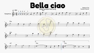 Bella Ciao ALTO Saxophone  Easy Sheet Music [upl. by Nauaj532]