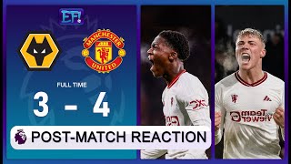 KOBBIE MAINOO TO THE RESCUE Wolves vs Manchester United PostMatch Reaction  Analysis  Highlights [upl. by Simaj365]