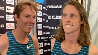 Cole Hocker amp Cooper Teare Break Down Pre Classic Mile Race [upl. by Tekcirk]