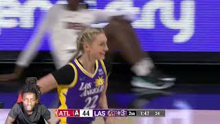 Cameron Brink WNBA Debut Atlanta Dream vs LA Sparks Reaction [upl. by Tiossem96]