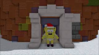 SpongeBob Christmas Theme Song in Minecraft TEXTLESS VERSION RIP Stephen Hillenburg [upl. by Ailhad]