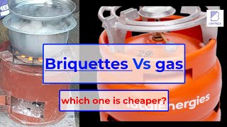 comparing the cost of cooking with briquettes and gas [upl. by Ytram384]