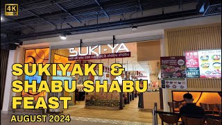 4K SUKIYA Sukiyaki amp Shabu Shabu Buffet  AllYouCanEat Japanese Hotpot Experience [upl. by Areid270]