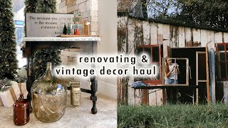 day of renovations  vintage decor haul  VLOGMAS Day 6 [upl. by Kathryn]