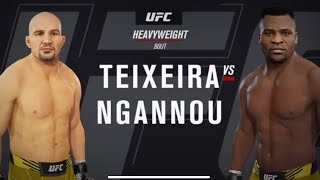 Glover Teixeira vs Francis Ngannou Ufc 4 [upl. by Tacklind]