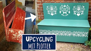 Upcycling  Schablonen selber machen mit Plotter  Möbel schablonieren [upl. by Maleeny]