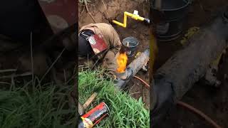 Gas line pipe welding shortsfeed shortvideo shorts short [upl. by Einaffets]